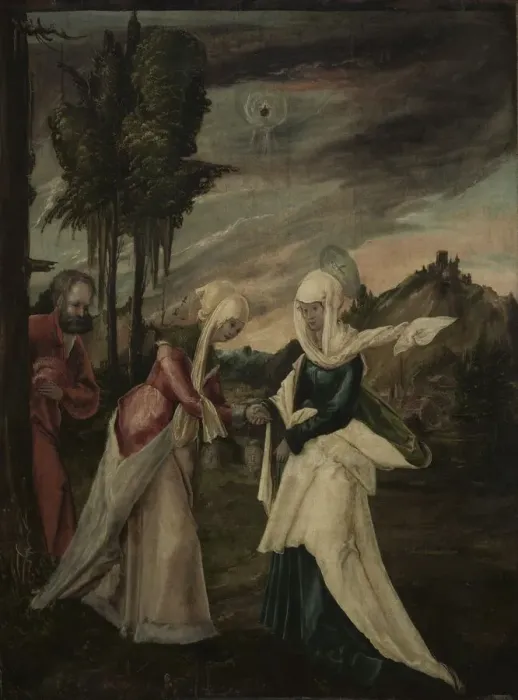 Framed Print : The Visitation, c. 1530-1550. Creator: Unknown Framed Print : The Visitation, c. 1530-1550. Creator: Unknown