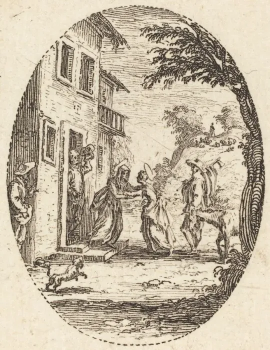 Framed Print : The Visitation, c. 1631. Creator: Jacques Callot Framed Print : The Visitation, c. 1631. Creator: Jacques Callot