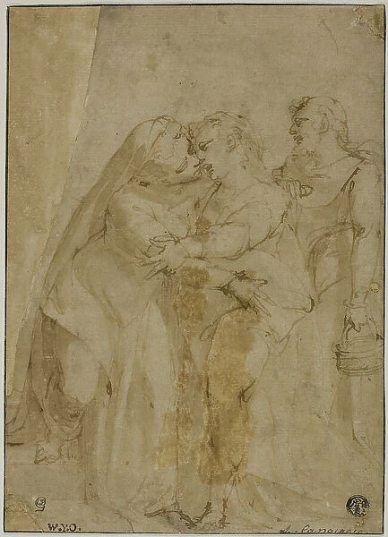 Visitation, c.1555. Creator: Luca Cambiaso