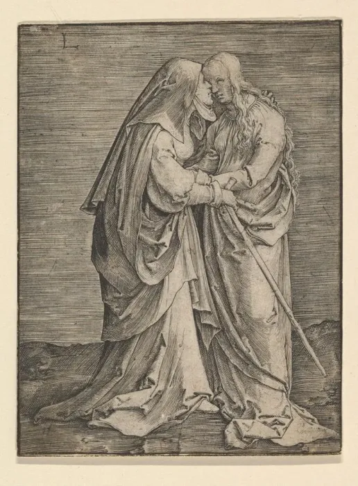 Framed Print : The Visitation, ca. 1516. Creator: Lucas van Leyden Framed Print : The Visitation, ca. 1516. Creator: Lucas van Leyden
