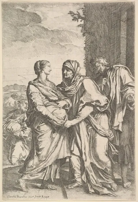 Framed Print : The Visitation. Creator: Carlo Maratti Framed Print : The Visitation. Creator: Carlo Maratti