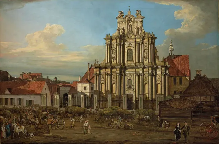 Framed Print : The Visitationist Church in Warsaw, 1780. Creator: Bellotto, Bernardo (1720-1780) Framed Print : The Visitationist Church in Warsaw, 1780. Creator: Bellotto, Bernardo (1720-1780)