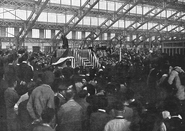Visites de M Albert Thomas aux usines de guerre; l'Exposition lyonnaise, 1914 (1916). Creator: Unknown