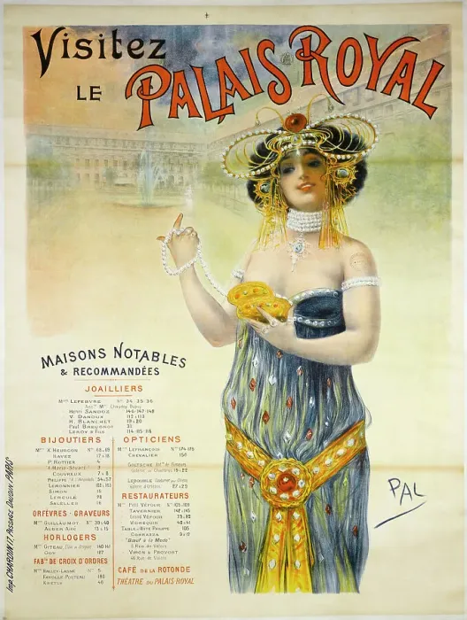 Framed Print : Visitez Le Palais Royal, c. 1895. Creator: Pal (Jean de Paléologue) (1855-1942) Framed Print : Visitez Le Palais Royal, c. 1895. Creator: Pal (Jean de Paléologue) (1855-1942)