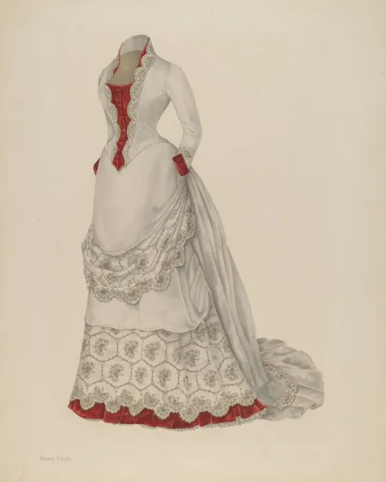 Framed Print : Visiting Dress, 1935 / 1942. Creator: Nancy Crimi Framed Print : Visiting Dress, 1935 / 1942. Creator: Nancy Crimi