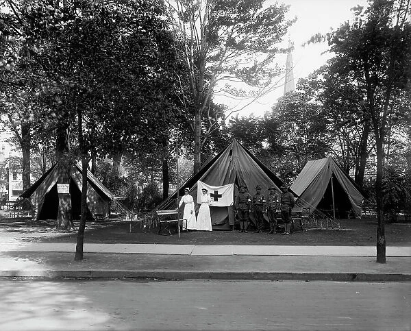 Visiting Nurses Association, Grand Army of the Republic National Encampment, 1914... Mich. 1914. Creator: Unknown