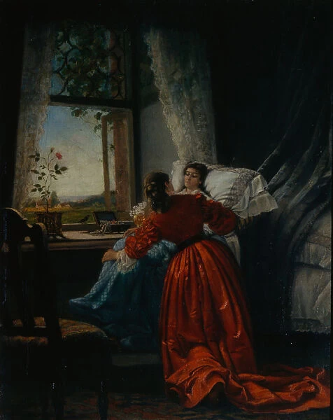 Visiting the Sick, 1885. Artist: Klodt, Mikhail Petrovich, Baron (1835-1914)