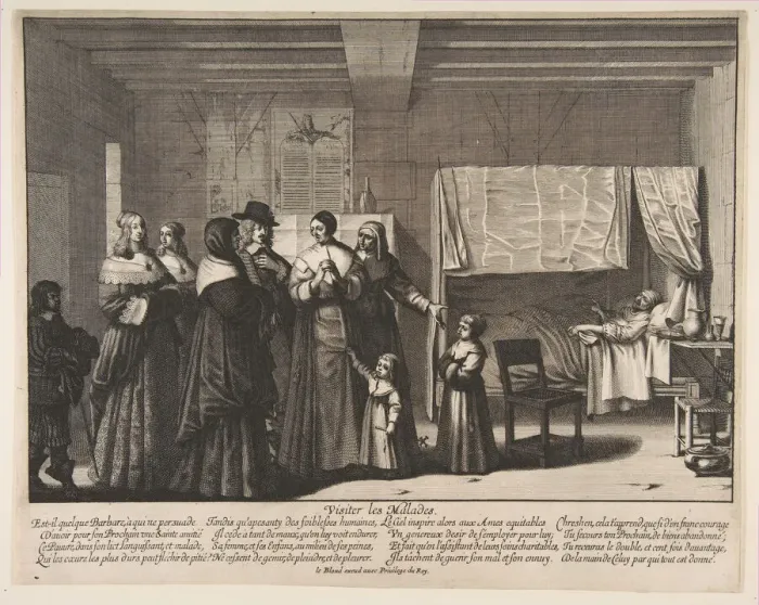 Framed Print : Visiting the Sick. Creator: Abraham Bosse Framed Print : Visiting the Sick. Creator: Abraham Bosse