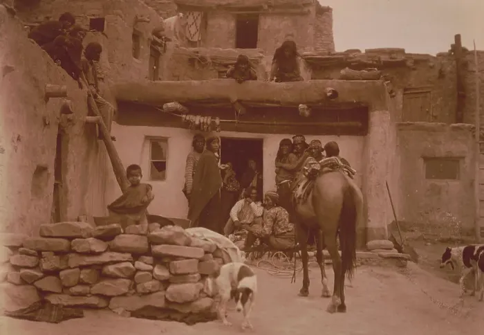 Framed Print : A visitor, c1905. Creator: Edward Sheriff Curtis Framed Print : A visitor, c1905. Creator: Edward Sheriff Curtis