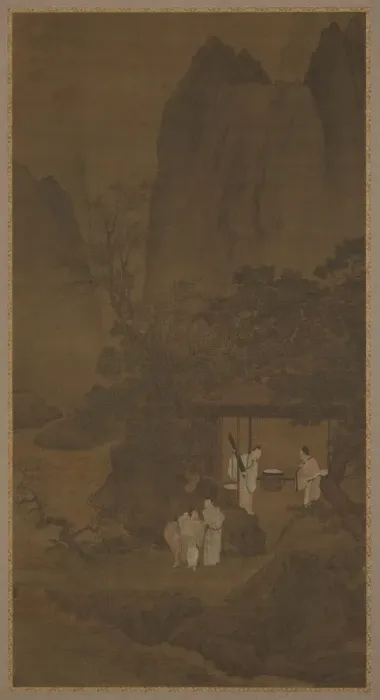 Framed Print : Visitor to a mountain retreat, Ming dynasty, 16th century. Creator: Unknown Framed Print : Visitor to a mountain retreat, Ming dynasty, 16th century. Creator: Unknown