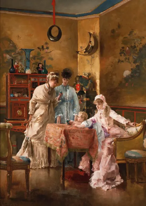 Framed Print : The Visitors, 1881. Creator: Stevens, Alfred (1823-1906) Framed Print : The Visitors, 1881. Creator: Stevens, Alfred (1823-1906)