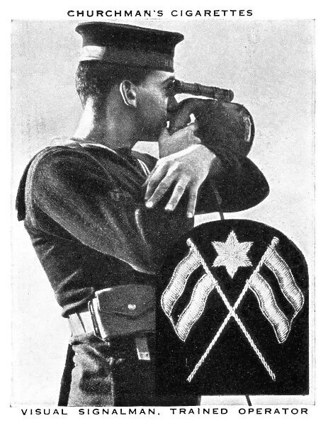 Visual Signalman, Trained Operator, 1937. Artist: WA & AC Churchman