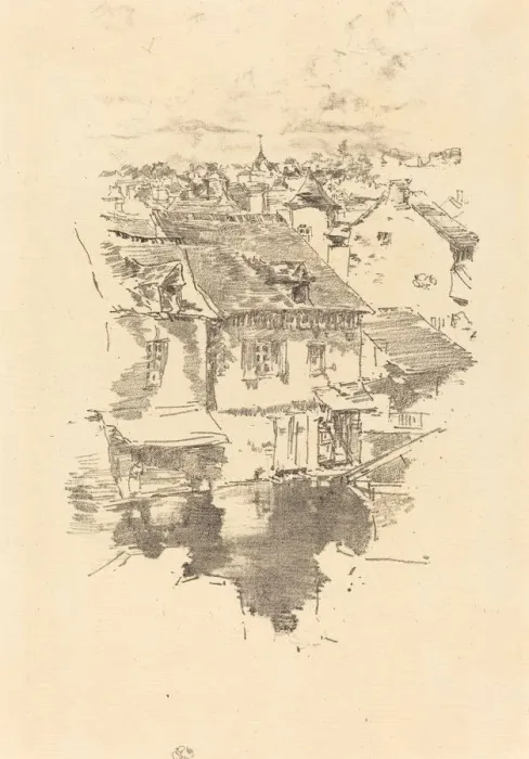 Framed Print : Vitre: The Canal, 1893. Creator: James Abbott McNeill Whistler Framed Print : Vitre: The Canal, 1893. Creator: James Abbott McNeill Whistler