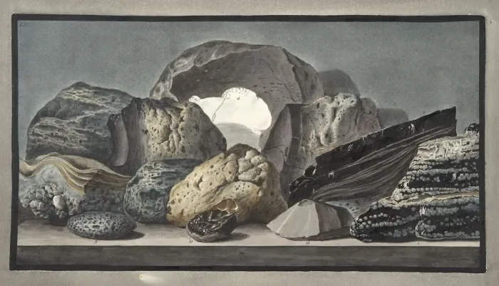 Framed Print : Vitrifications, and other Volcanic productions, 1776 Framed Print : Vitrifications, and other Volcanic productions, 1776