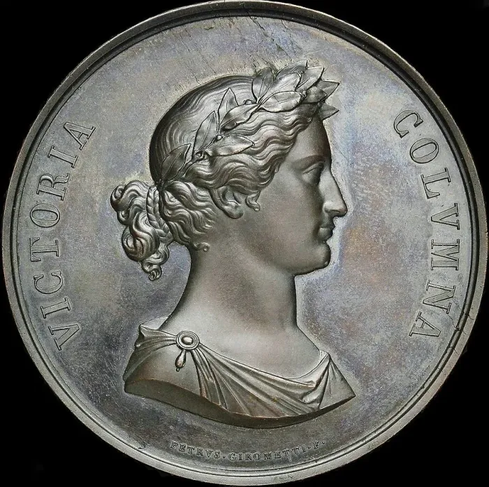 Framed Print : Vittoria Colonna (Commemorative medal), 1840. Creator: Girometti, Pietro (1811-1859) Framed Print : Vittoria Colonna (Commemorative medal), 1840. Creator: Girometti, Pietro (1811-1859)