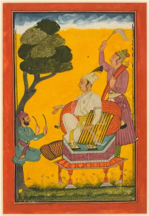 Framed Print : Vivaca Ragaputra, a Leaf from Ragamala Series, c. 1700-1720s. Creator: Unknown Framed Print : Vivaca Ragaputra, a Leaf from Ragamala Series, c. 1700-1720s. Creator: Unknown