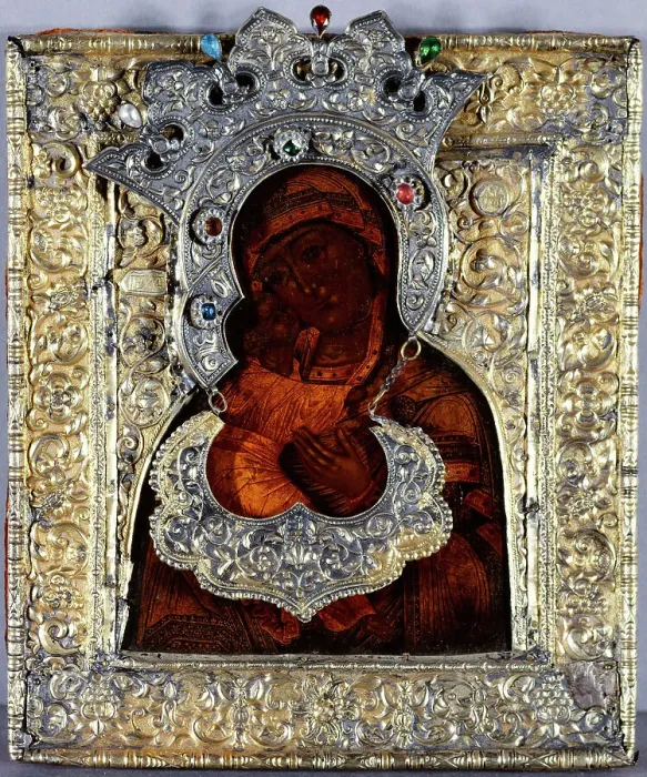 Framed Print : Vladimir's Mother of God, 1781. Creator: School of the Yaroslavl region