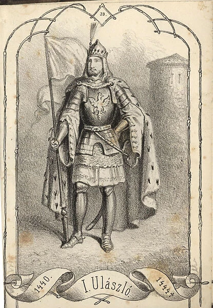 Vladislaus III of Varna (1424-1444). Artist: Vizkelety, Bela (1825-1864)