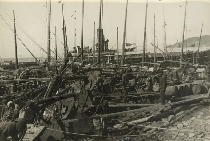 Framed Print : In the Vladivostok port, 1929. Creator: Unknown Framed Print : In the Vladivostok port, 1929. Creator: Unknown