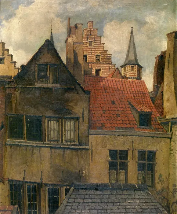 Framed Print : The Vleeshuis and Old Houses, c1870s. Creator: Hendrik Frans Schaefels Framed Print : The Vleeshuis and Old Houses, c1870s. Creator: Hendrik Frans Schaefels
