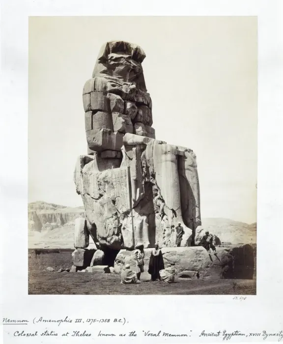 Framed Print : The Vocal Memnon, Thebes, Egypt, 1862. Artist: Francis Bedford Framed Print : The Vocal Memnon, Thebes, Egypt, 1862. Artist: Francis Bedford
