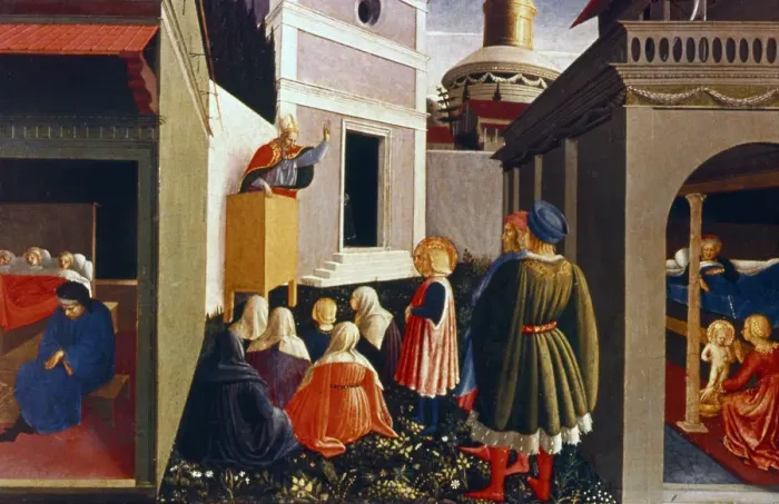 Framed Print : The Vocation of St Nicholas, 1437. Artist: Fra Angelico Framed Print : The Vocation of St Nicholas, 1437. Artist: Fra Angelico