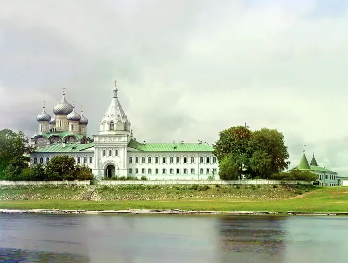 Framed Print : Vodianye Gates and archbishop's chambers, Ipatievsky Monastery, Kostroma, 1911. Creator: Sergey Mikhaylovich Prokudin-Gorsky Framed Print : Vodianye Gates and archbishop's chambers, Ipatievsky Monastery, Kostroma, 1911. Creator: Sergey Mikhaylovich Prokudin-Gorsky