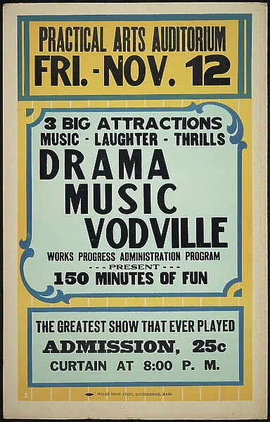 Vodville Show, [193-]. Creator: Unknown