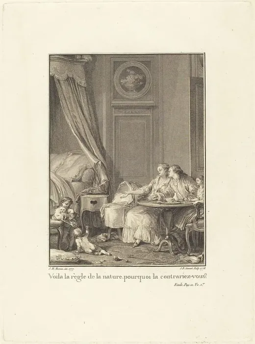 Framed Print : Voilà la règle de la nature, pourquoi la contrariez-vous?, 1777 / 1778. Creator: Jean Baptiste Blaise Simonet Framed Print : Voilà la règle de la nature, pourquoi la contrariez-vous?, 1777 / 1778. Creator: Jean Baptiste Blaise Simonet