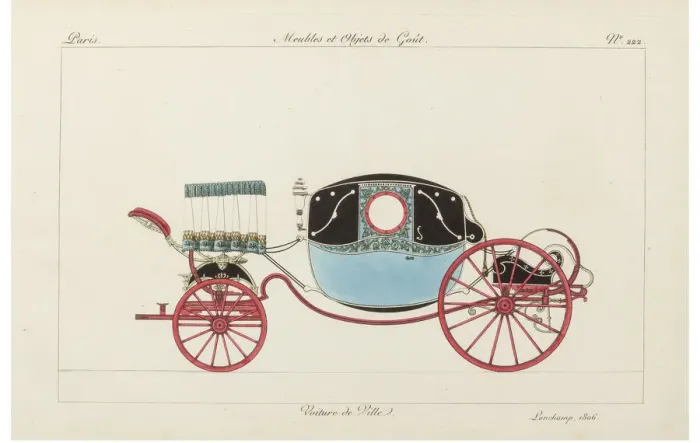 Framed Print : Voiture de ville, 1800s. Creator: La Mesangere, Pierre de (1761-1831) Framed Print : Voiture de ville, 1800s. Creator: La Mesangere, Pierre de (1761-1831)