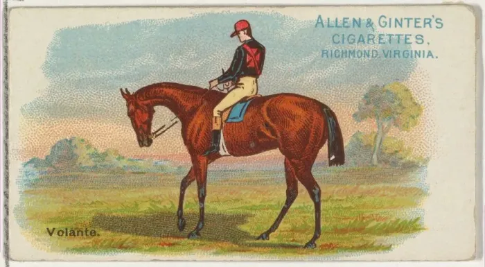 Framed Print : Volante, from The Worlds Racers series (N32) for Allen & Ginter Cigarettes, 1888 Framed Print : Volante, from The Worlds Racers series (N32) for Allen & Ginter Cigarettes, 1888