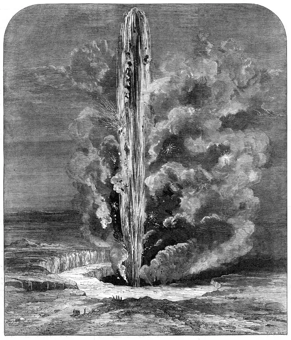 Framed Print : Volcanic eruption of Mauna Loa, Sandwich Islands, 1872. Creator: William James Palmer Framed Print : Volcanic eruption of Mauna Loa, Sandwich Islands, 1872. Creator: William James Palmer