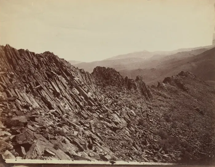 Framed Print : Volcanic Ridge, Trinity Mountains, Nevada, 1867. Creator: Tim O Sullivan Framed Print : Volcanic Ridge, Trinity Mountains, Nevada, 1867. Creator: Tim O Sullivan