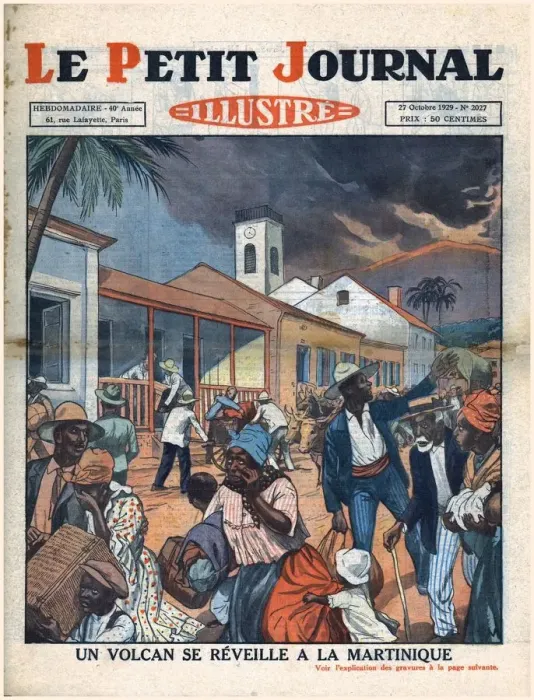 Framed Print : A volcano erupts in Martinique, 1929. Creator: Unknown Framed Print : A volcano erupts in Martinique, 1929. Creator: Unknown