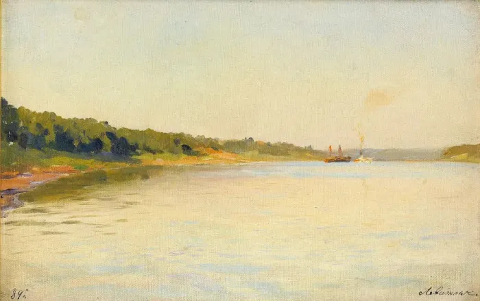 Framed Print : The Volga River Bank, 1889. Artist: Levitan, Isaak Ilyich (1860-1900) Framed Print : The Volga River Bank, 1889. Artist: Levitan, Isaak Ilyich (1860-1900)