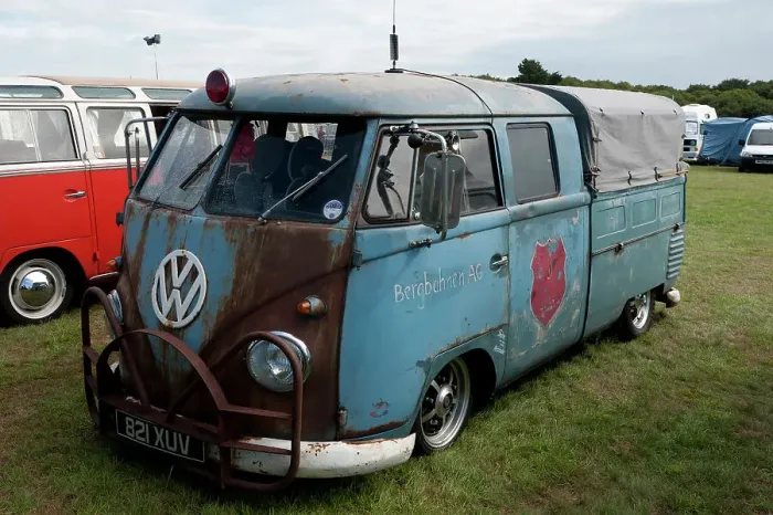 Framed Print : Volkswagen camper van at V Dub Island event, Isle of Wight 2013