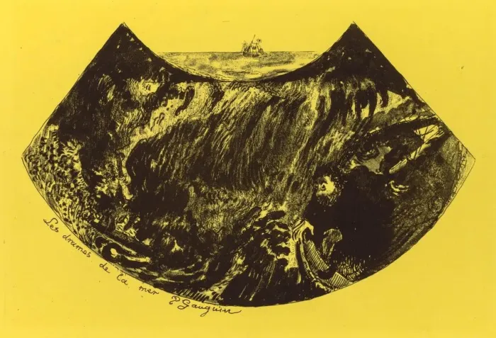 Framed Print : Volpini Suite: Dramas of the Sea (Les Drames de la Mer), 1889. Creator: Paul Gauguin (French Framed Print : Volpini Suite: Dramas of the Sea (Les Drames de la Mer), 1889. Creator: Paul Gauguin (French