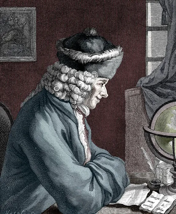 Framed Print : Voltaire, 18th century French author, playwright, satirist and man of letters Framed Print : Voltaire, 18th century French author, playwright, satirist and man of letters