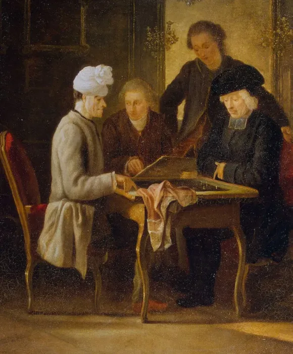 Framed Print : Voltaire at a Chess Table, between 1750 and 1775 Framed Print : Voltaire at a Chess Table, between 1750 and 1775