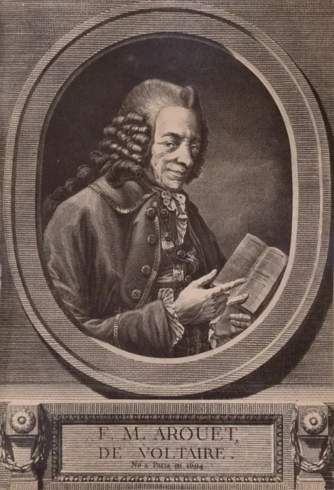 Framed Print : Voltaire, French writer and philosopher, c18th century (1894). Artist: Benoit Louis Henriquez Framed Print : Voltaire, French writer and philosopher, c18th century (1894). Artist: Benoit Louis Henriquez