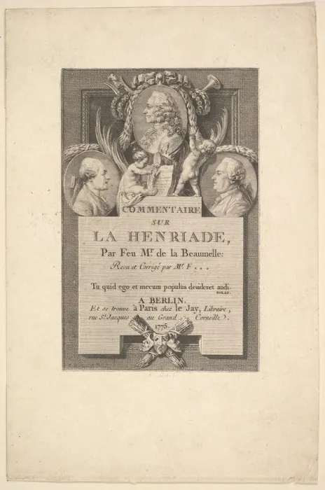 Framed Print : Voltaire, Freron et la Beaumelle, 1775. Creator: Augustin de Saint-Aubin Framed Print : Voltaire, Freron et la Beaumelle, 1775. Creator: Augustin de Saint-Aubin