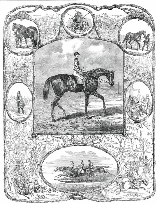 Framed Print : Voltigeur, the Winner of the Derby Stakes, 1850, (1850). Creator: Smyth Framed Print : Voltigeur, the Winner of the Derby Stakes, 1850, (1850). Creator: Smyth