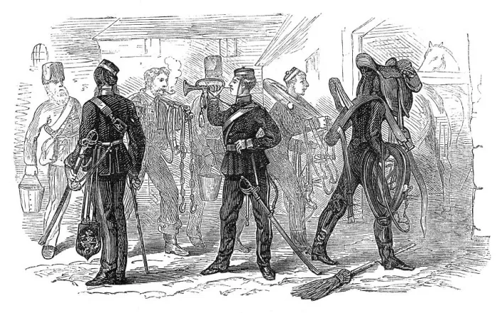 Framed Print : The Volunteer Review: boot and saddle, Saturday morning, 1871. Creator: Unknown Framed Print : The Volunteer Review: boot and saddle, Saturday morning, 1871. Creator: Unknown