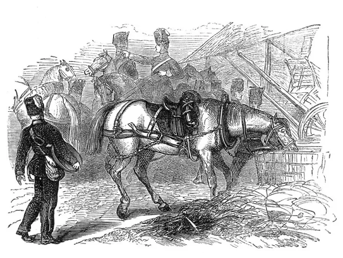 Framed Print : The Volunteer Review: the first halt, at Sutton, Friday morning, 1871. Creator: Unknown Framed Print : The Volunteer Review: the first halt, at Sutton, Friday morning, 1871. Creator: Unknown