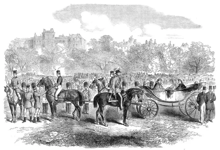 Framed Print : The Volunteer Review in Hyde Park: the Princess of Wales and her suite, 1864. Creator: Unknown Framed Print : The Volunteer Review in Hyde Park: the Princess of Wales and her suite, 1864. Creator: Unknown