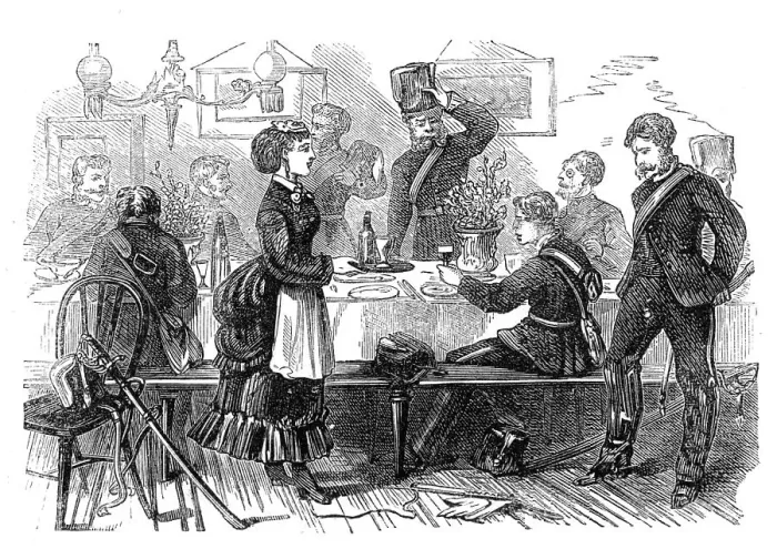 Framed Print : The Volunteer Review: lunch at Cuckfield, Saturday, 1871. Creator: Unknown Framed Print : The Volunteer Review: lunch at Cuckfield, Saturday, 1871. Creator: Unknown
