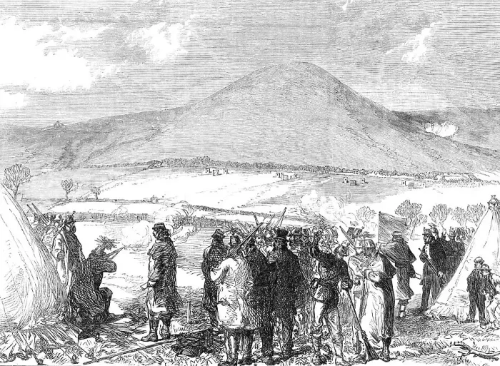 Framed Print : Volunteer rifle-match at Folkestone, 1869. Creator: Unknown