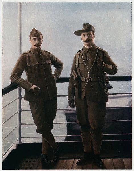 Volunteers on board ship for the Boer War, 1900