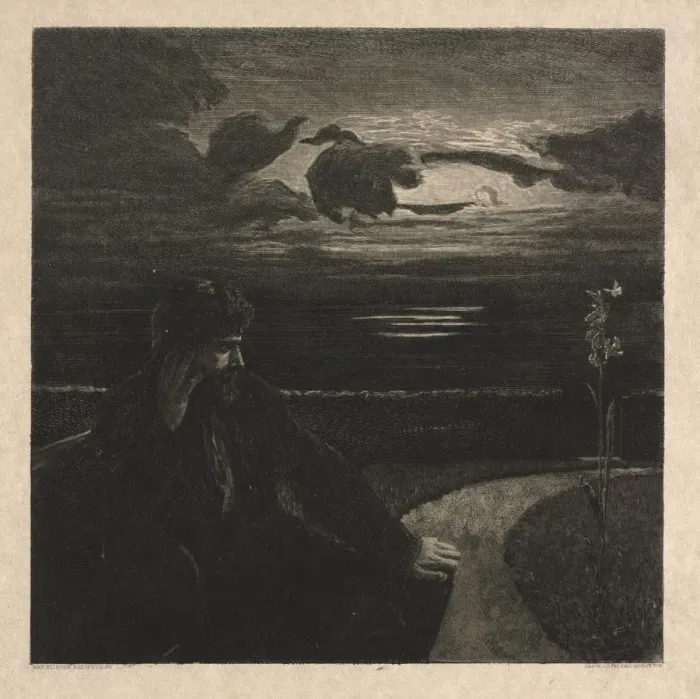 Framed Print : Vom Tode, 1889. Creator: Max Klinger (German, 1857-1920) Framed Print : Vom Tode, 1889. Creator: Max Klinger (German, 1857-1920)