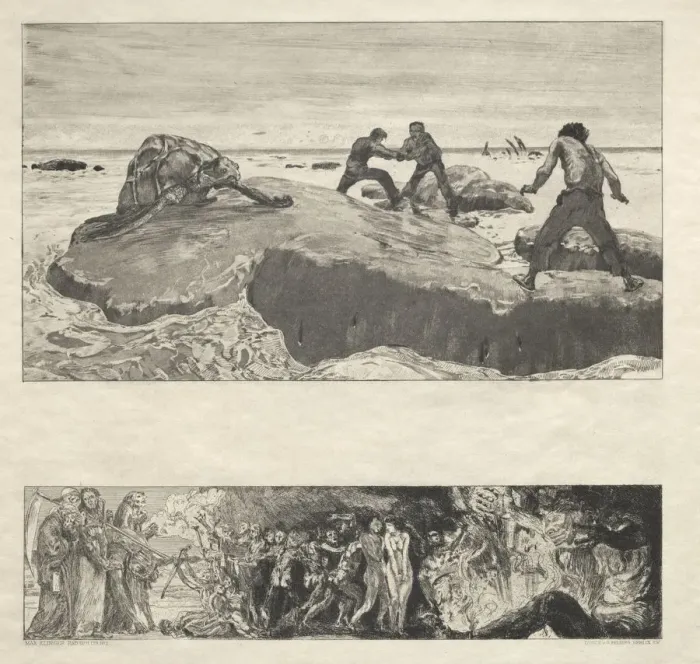 Framed Print : Vom Tode I, (Opus II, 1889) No. 2. Creator: Max Klinger (German, 1857-1920) Framed Print : Vom Tode I, (Opus II, 1889) No. 2. Creator: Max Klinger (German, 1857-1920)
